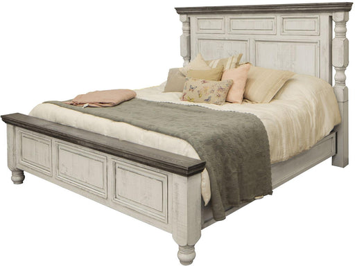 Stone Queen Panel Bed in Two Tone image