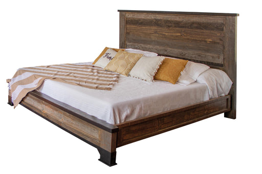 Antique Gray Queen Platform Bed in Gray/Brown image