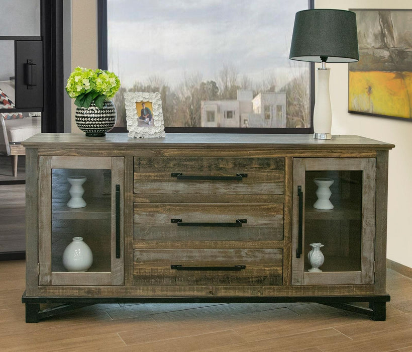 Loft 3 Drawer Buffet in Brown