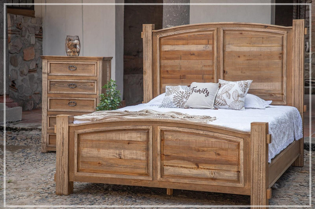 Marquez King Panel Bed in Natural
