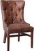 Terra Upholstered Chair with Tufted Back in Chocolate (Set of 2) image