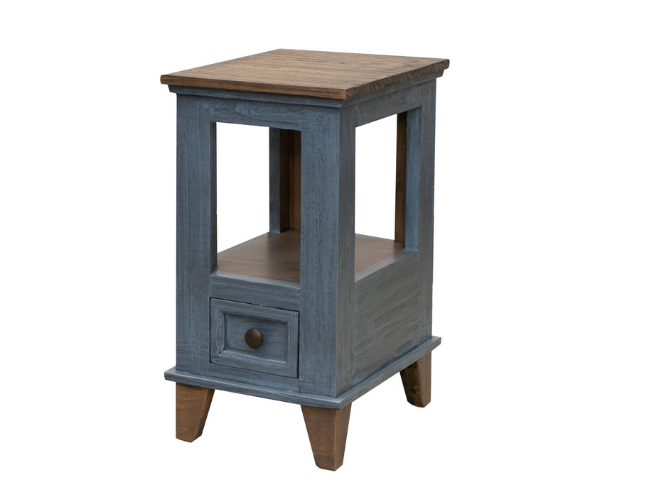 Toscana 1 Drawer, Chair Side Table Blue image
