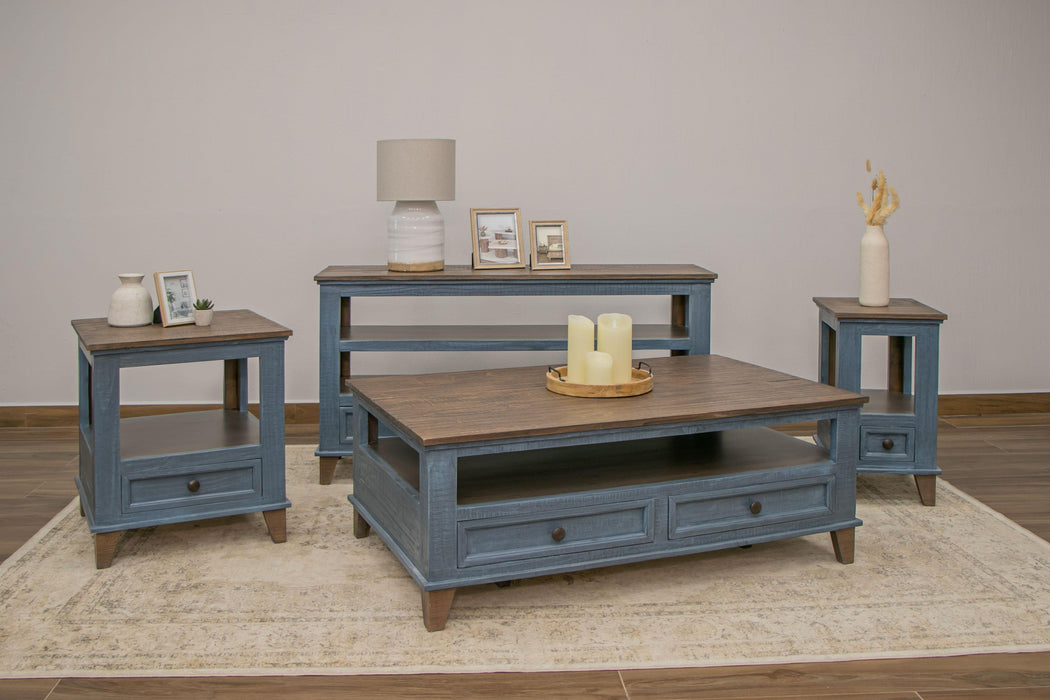 Toscana 4 Drawers, Cocktail Table Blue