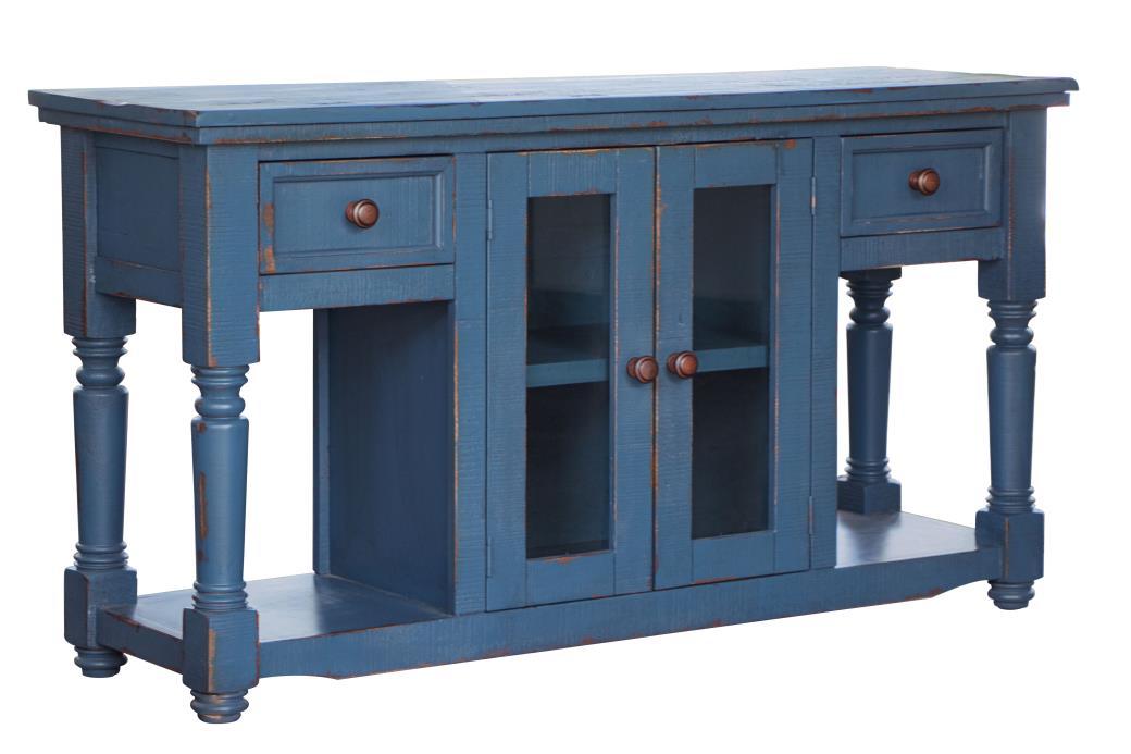 Aruba 2 Drawer and 2 Doors. Sofa Table, Dark Blue finish image