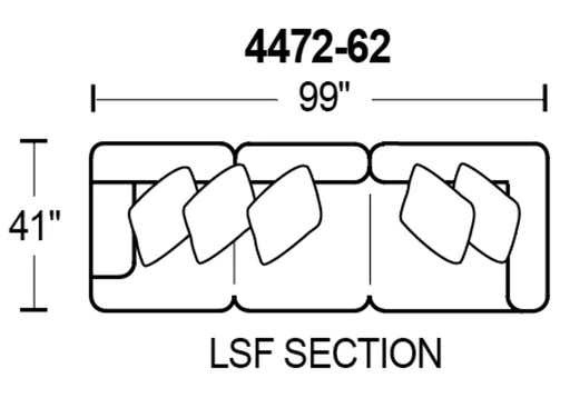 Jackson Furniture Kingston LSF Section in Phantom/Pewter 447262 image