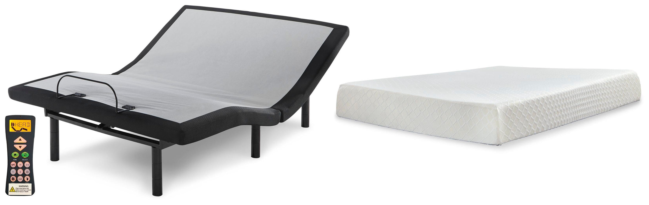 10 Inch Chime Memory Foam Mattress Set - Ogle Furniture (TN)