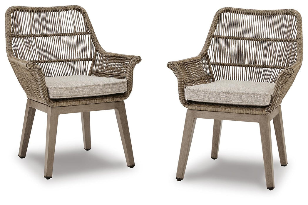 Beach Front Arm Chair with Cushion (Set of 2) - Ogle Furniture (TN)