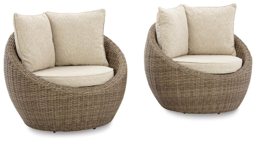 Danson Swivel Lounge with Cushion (Set of 2) - Ogle Furniture (TN)