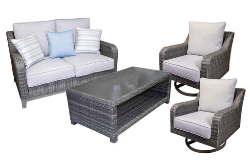 Elite Park Outdoor Loveseat, Lounge Chairs and Cocktail Table - Ogle Furniture (TN)
