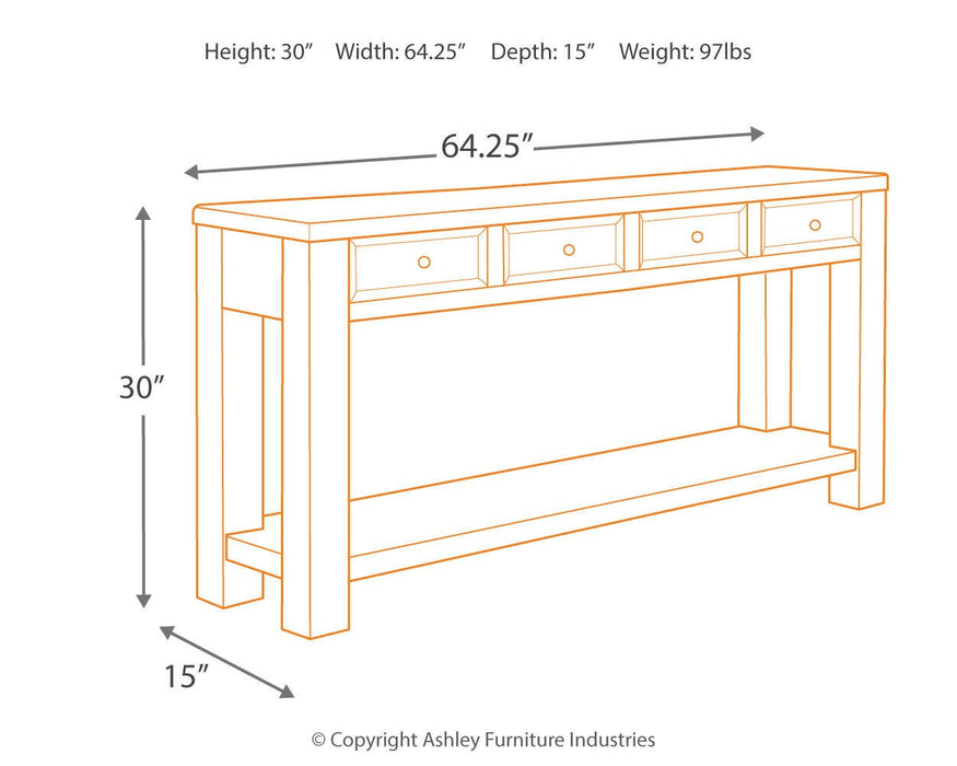 Gavelston Sofa/Console Table - Ogle Furniture (TN)