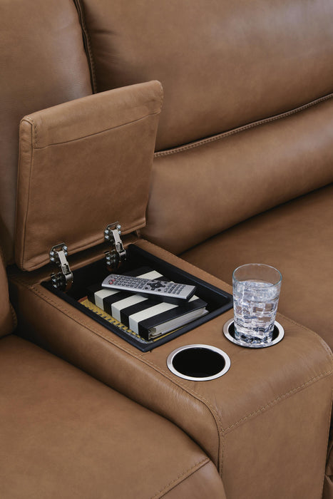 DeepWakes Reclining Sectional with Storage Console - Ogle Furniture (TN)