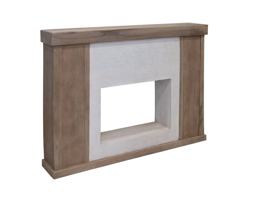Natural Parota Electric Fireplace Console