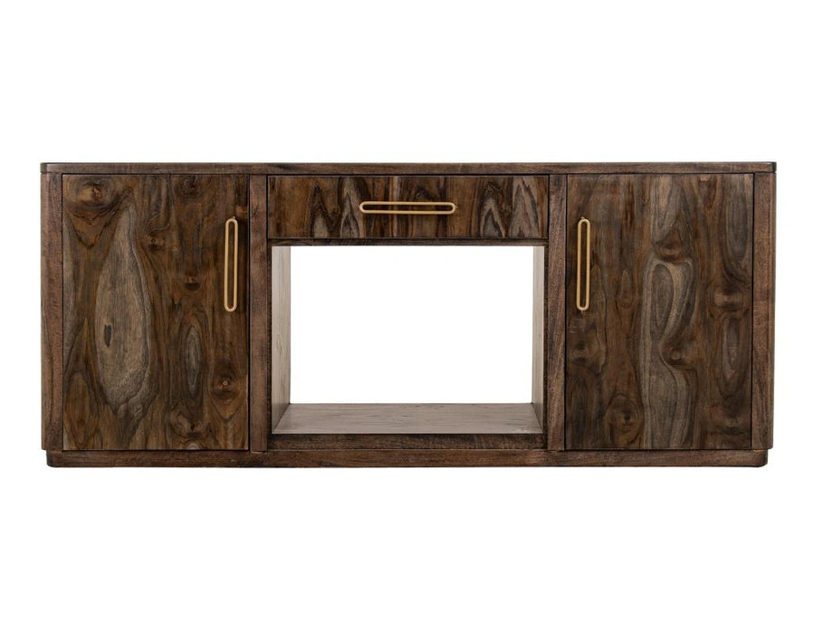 Black Balam Wall Unit with Electric Fireplace Insert