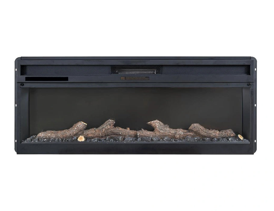 White Balam Wall Unit, TV Stand 80" with Electric Fireplace Insert