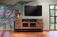 Urban Gold 76" TV Stand w/2 Glass doors, 6 Drawers image